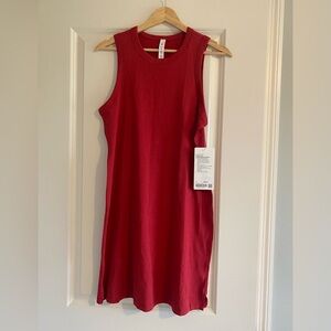 Lululemon Classic-Fit Cotton-Blend Dress Size 4 CLCN Red New